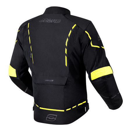 Kurtka tekstylna OZONE JET II BLACK/FLUO YELLOW czarny żółty fluo