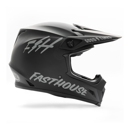 Kask cross BELL MX9-M FASTHOUSE MATTE BLACK/GREY czarny szary