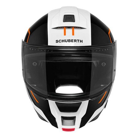 Kask szczękowy SCHUBERTH C5 ECE MASTER ORANGE czarny biały pomarańczowy