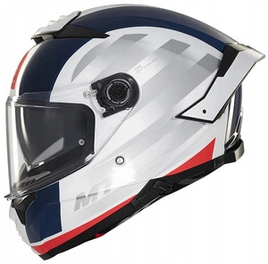 Kask integralny MT THUNDER 4 SV THREADS GLOSS WHITE/BLUE biały niebieski czerwony