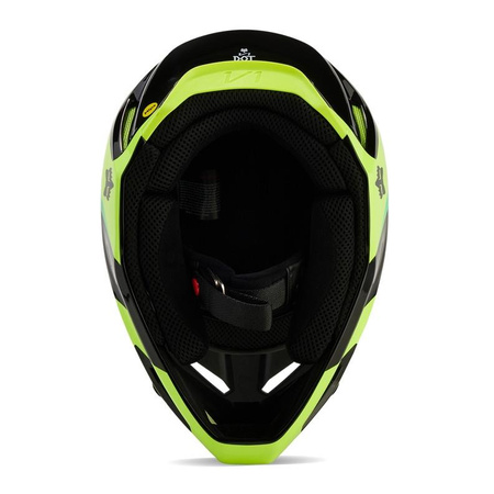 Kask cross FOX V1 STREAK BLACK/YELLOW żółty fluo niebieski czarny
