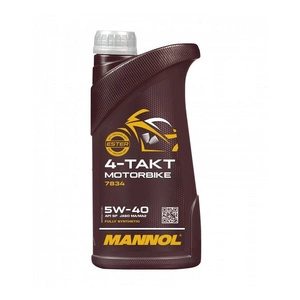 Olej 4T MANNOL 4-TAKT MOTORBIKE 5W40 1L brązowy żółty