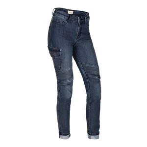 Jeansy motocyklowe damskie BROGER OHIO LADY WASHED NAVY granatowy