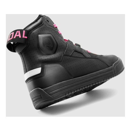 Trampki motocyklowe damskie REBELHORN VANDAL II LADY BLACK/PINK czarny różowy