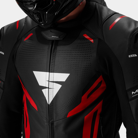 Kurtka skórzana SHIMA MISSION ST G2 BLACK/RED czarny czerwony
