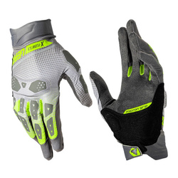 Rękawice cross LEATT ADV X-FLOW 5.5 SHORT HI-VIZ szary żółty fluo