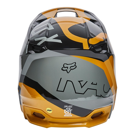 Kask cross dziecięcy FOX JUNIOR V1 SKEW BLACK/GOLD czarny złoty szary