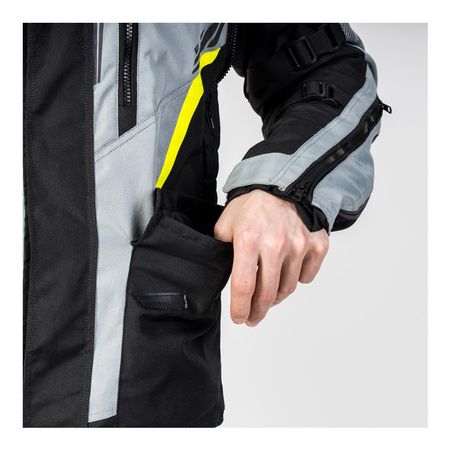 Kurtka tekstylna OZONE TOUR III BLACK/GREY/FLUO YELLOW czarny szary żółty fluo