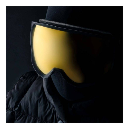 Gogle snowboardowe IMX PEAK BLACK MATT/GRAPHIC BLACK SZYBA PODWÓJNA GOLD IRRIDIUM + BROWN czarny