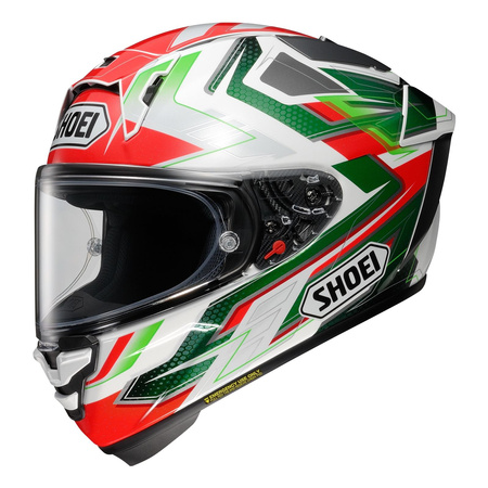 Kask integralny SHOEI X-SPR PRO ESCALATE TC-4 czerwony zielony biały