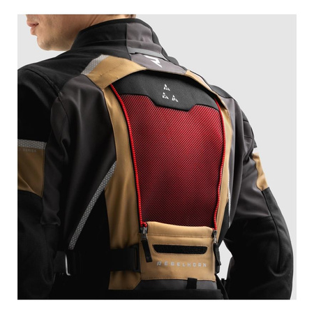 Kurtka tekstylna REBELHORN HARDY 3.0 DESERT/GREY/RED brązowy szary czerwony