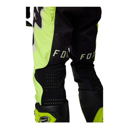 Spodnie cross FOX FLEXAIR EFEKT FLUO YELLOW czarny żółty fluo