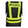 Kamizelka odblaskowa OZONE POLSKA BLACK/FLUO YELLOW czarny żółty fluo