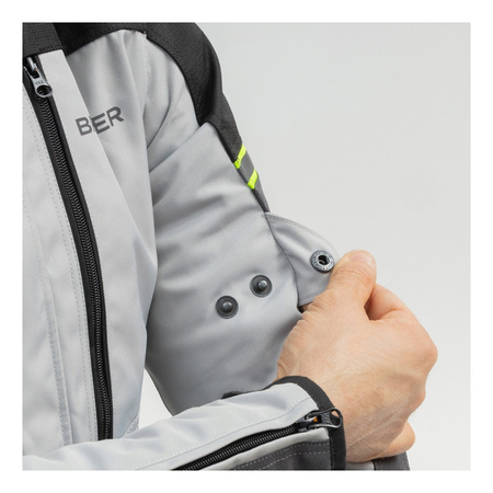 Kurtka tekstylna BROGER OVERLAND BLACK/GREY/FLUO YELLOW czarny szary żółty fluo