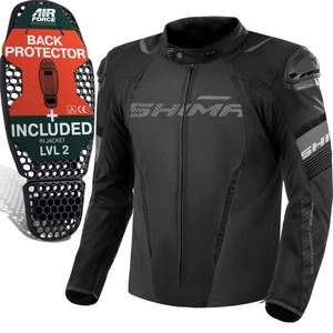 Kurtka tekstylna SHIMA SOLID 2.0 BLACK czarny