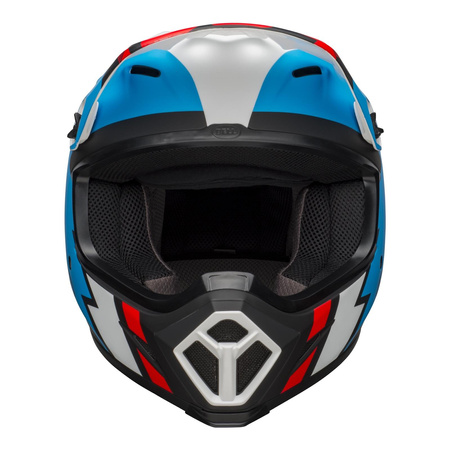 Kask cross BELL MX-9 MIPS TAGGER CHECK ME OUT GLOSS WHITE/BLACK biały czarny mat czerwony fluo niebieski zielony