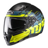 Kask integralny HJC I70 ALLIGON BLUE/YELLOW czarny niebieski żółty