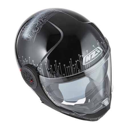 Kask szczękowy NZI MINIMOD META BLACK SILVER czarny srebrny