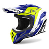 Kask cross AIROH AVIATOR ACE 2 GROUND YELLOW GLOSS granatowy żółty fluo biały