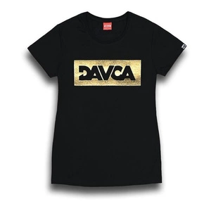 Koszulka T-shirt damska DAVCA LOGO BLACK/GOLD czarny złoty