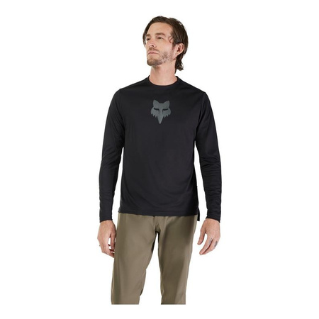Koszulka rowerowa FOX RANGER Z DŁUGIM RĘKAWEM HEAD BLACK czarny