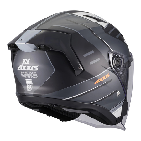 Kask otwarty AXXIS BLAZER SV ROUND B2 MATT czarny szary biały