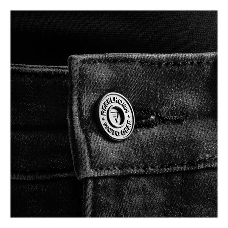 Jeansy motocyklowe REBELHORN CLASSIC MONOLAYER WASHED BLACK czarny
