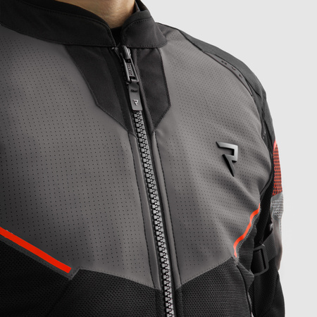 Kurtka tekstylna REBELHORN HIFLOW V BLACK/GREY/RED czarny szary czerwony
