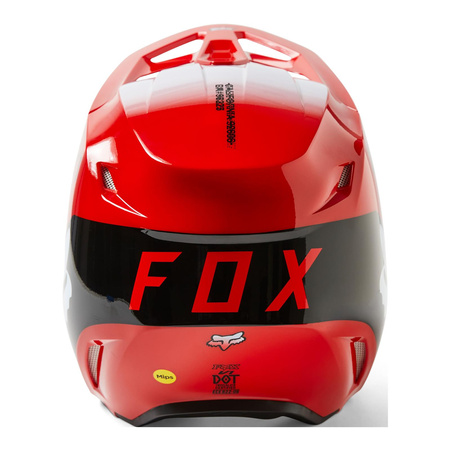 Kask cross FOX V1 TOXSYK FLUO RED czerwony fluo biały
