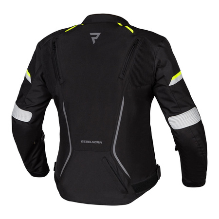 Kurtka tekstylna damska REBELHORN BLAST LADY ICE/BLACK/FLO YELLOW czarny szary żółty fluo