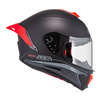 Kask integralny NZI WAKE STREAM BOOSTER SOLID BLACK RED MATT czarny czerwony