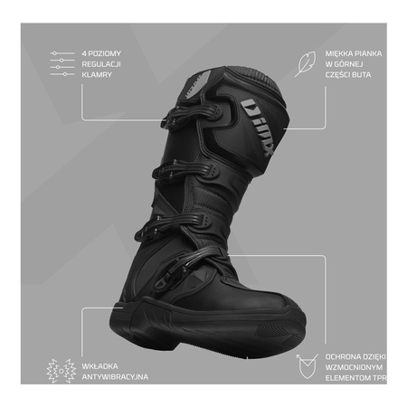 Buty cross IMX X-ONE BLACK czarny biały