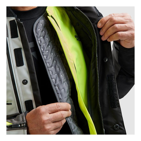 Kurtka tekstylna REBELHORN CUBBY V BLACK/GREY/FLUO YELLOW czarny szary żółty fluo