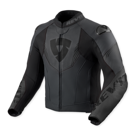 Kurtka skórzana REVIT ARGON 3 BLACK/ANTHRACITE czarny szary