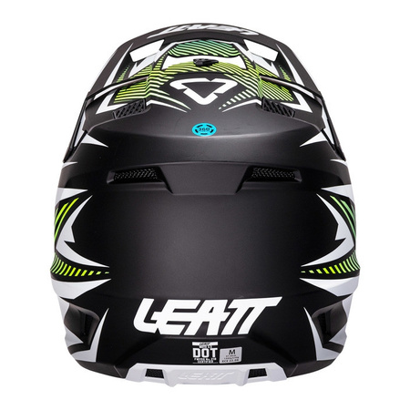 Kask cross z goglami LEATT KIT MOTO 3.5 STORM TEAL biały czarny żółty fluo