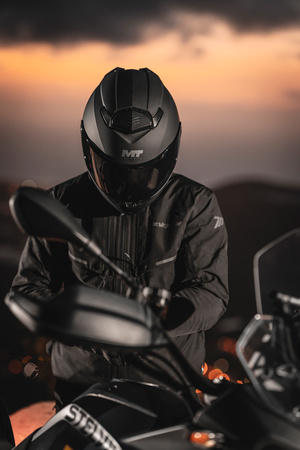 Kask szczękowy MT ATOM 2 SV PURE BLACK MATT czarny mat