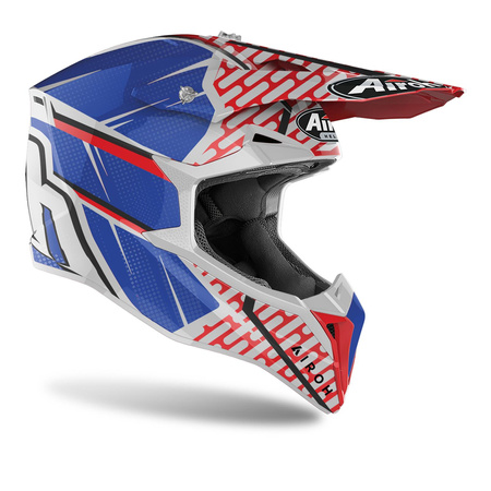 Kask cross AIROH WRAAP IDOL RED/BLUE GLOSS niebieski szary czerwony czarny