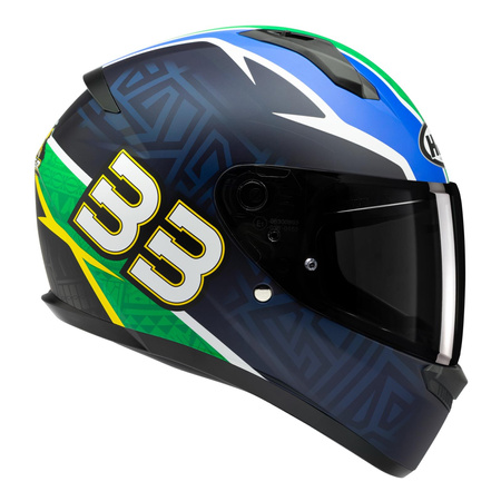 Kask integralny HJC C10 BB33 BLACK/BLUE niebieski czerwony zielony czarny