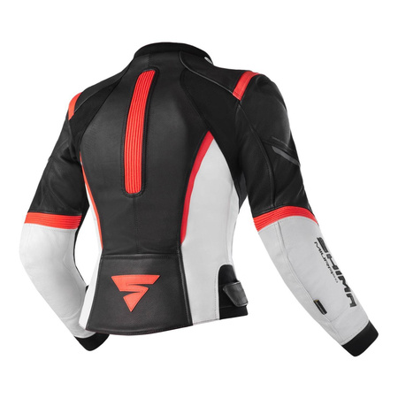 Kurtka skórzana damska SHIMA MIURA 2.0 RED FLUO czarny biały czerwony fluo