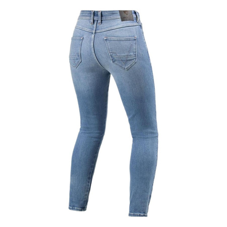 Jeansy motocyklowe damskie REVIT SHELBY 3 LADY LIGHT BLUE VINTAGE niebieski