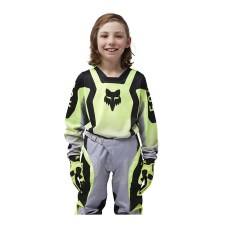 Bluza cross dziecięca FOX JUNIOR 180 LEAN FLUORESCENT YELLOW żółty fluo