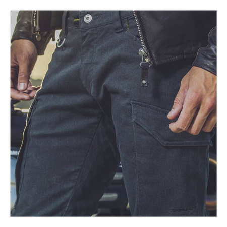 Jeansy motocyklowe SPIDI PATHFINDER CARGO ANTHRACITE czarny
