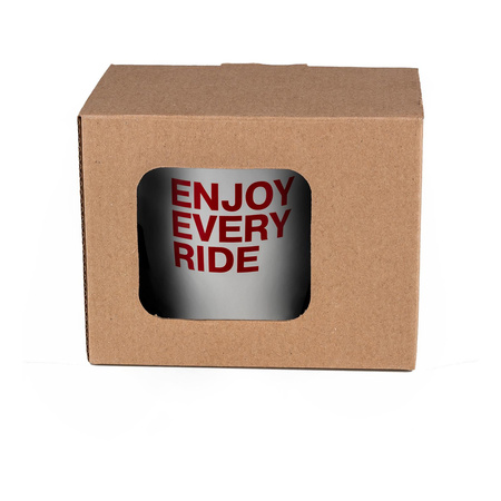 Kubek SHIMA ENJOY EVERY RIDE biały czerwony