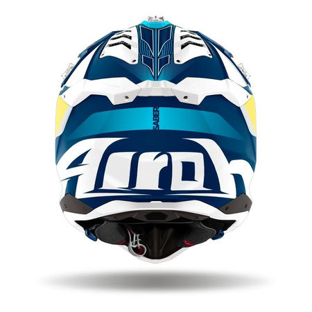 Kask cross AIROH AVIATOR 3 SABER BLUE MATT niebieski żółty biały