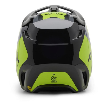 Kask cross dziecięcy FOX JUNIOR V1 LEAN GREY/YELLOW szary żółty