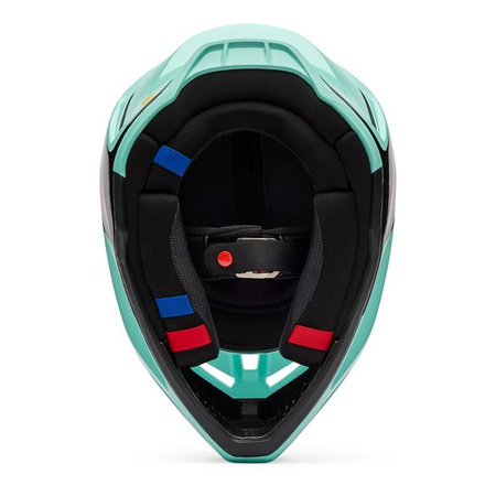 Kask cross FOX V3 DRIP TURQUOISE zielony czarny