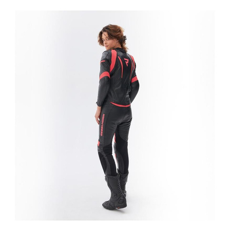 Spodnie skórzane damskie REBELHORN REBEL LADY PINK/BLACK różowy czarny