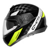 Kask szczękowy SCHUBERTH C4 PRO CARBON ECE AVIO YELLOW czarny żółty fluo biały