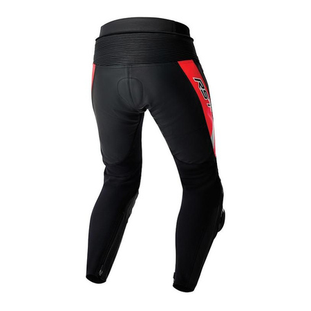Spodnie skórzane RST TRACTECH EVO D3O BLACK/FLUO RED czarny czerwony fluo
