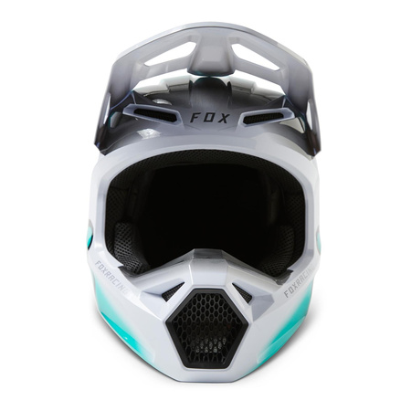 Kask cross FOX V1 TOXSYK WHITE biały niebieski
